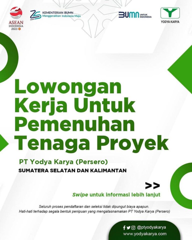 Lowongan Kerja BUMN – PT Yodya Karya (Persero)