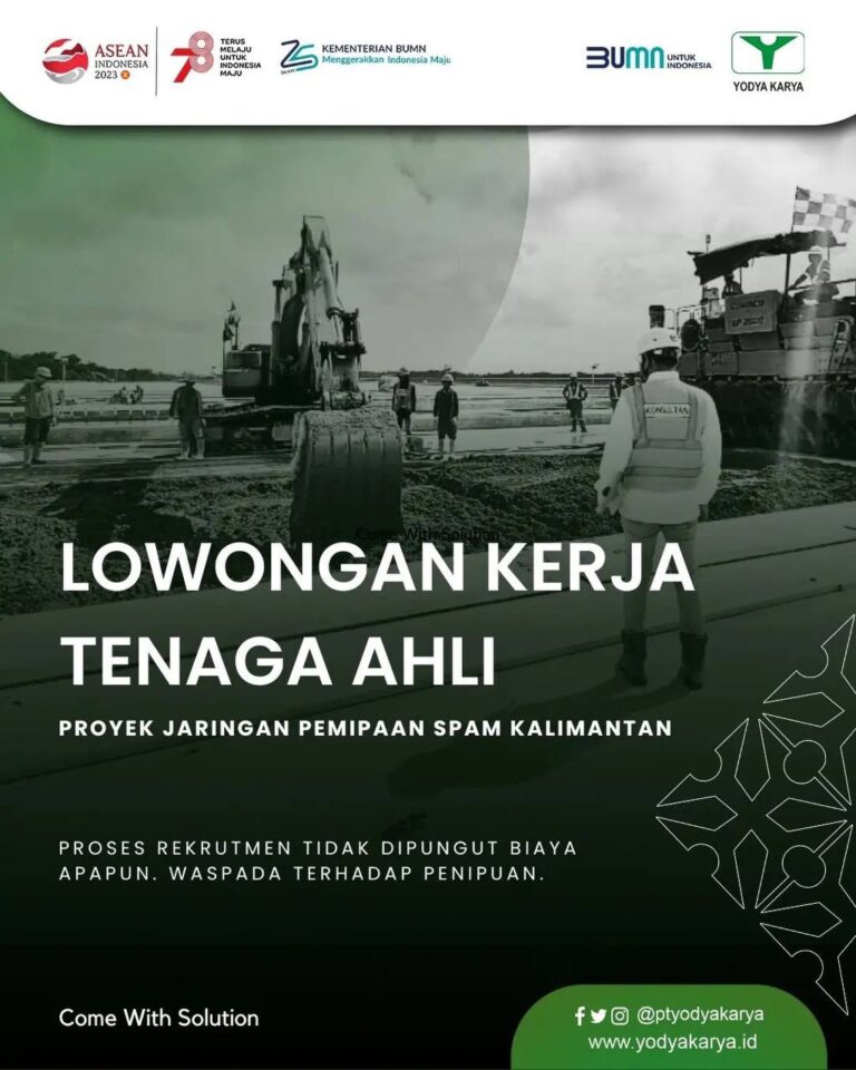 Lowongan Kerja BUMN – PT Yodya Karya (Persero)