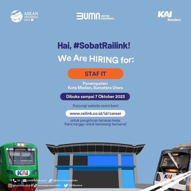 Lowongan Kerja BUMN – PT Railink (KAI Bandara)