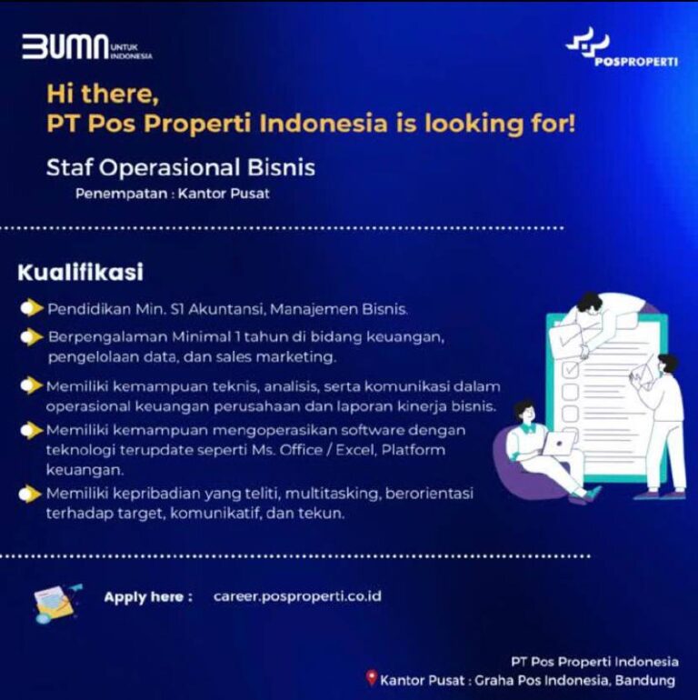 Lowongan Kerja BUMN – PT Pos Properti Indonesia