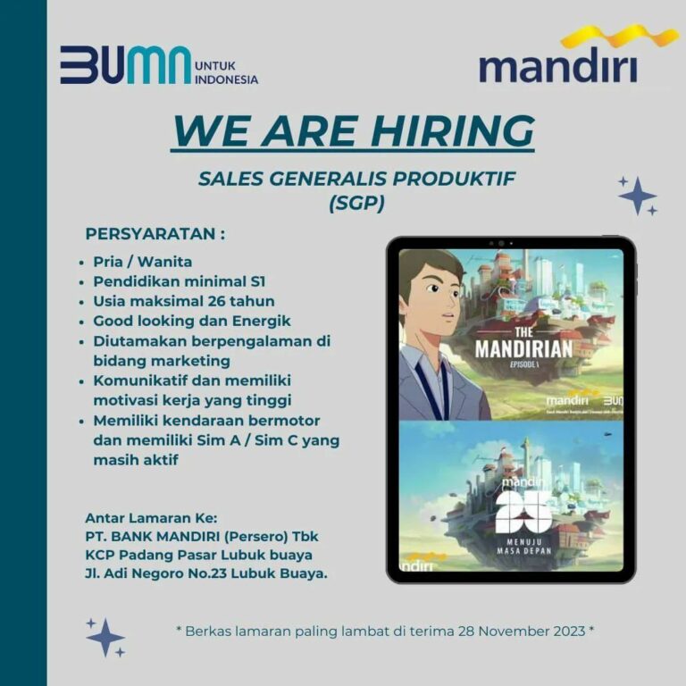 Lowongan Kerja BUMN – PT Bank Mandiri (Persero)