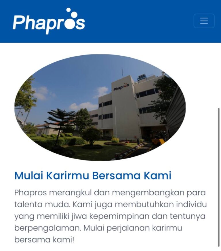 Lowongan Kerja BUMN – PT Phapros Tbk