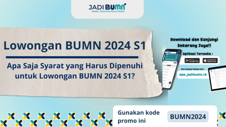 Lowongan BUMN 2024 S1