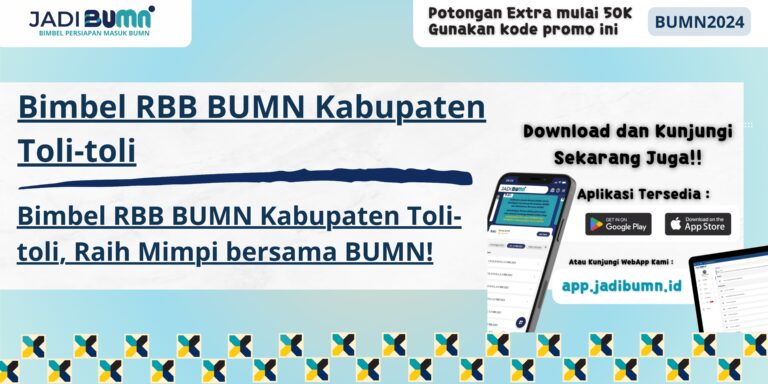 Bimbel RBB BUMN Kabupaten Toli-toli