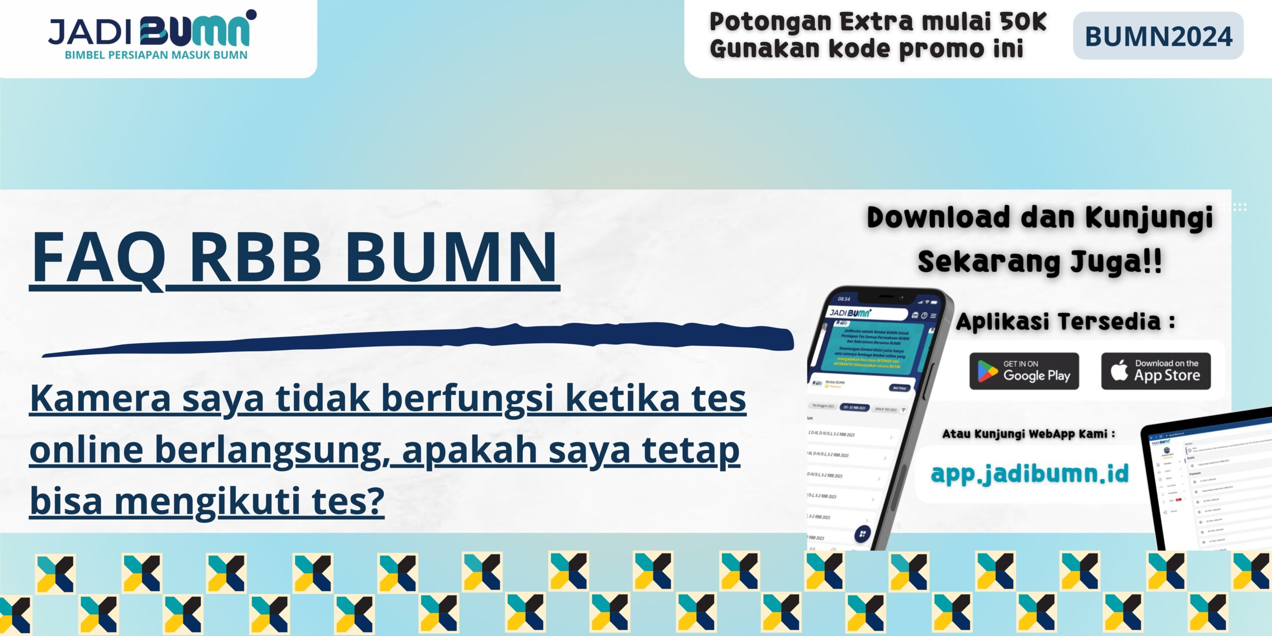 FAQ RBB BUMN - Kamera saya tidak berfungsi ketika tes online berlangsung, apakah saya tetap bisa mengikuti tes?