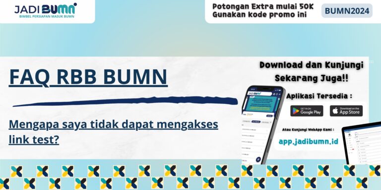 FAQ RBB BUMN - Mengapa saya tidak dapat mengakses link test?