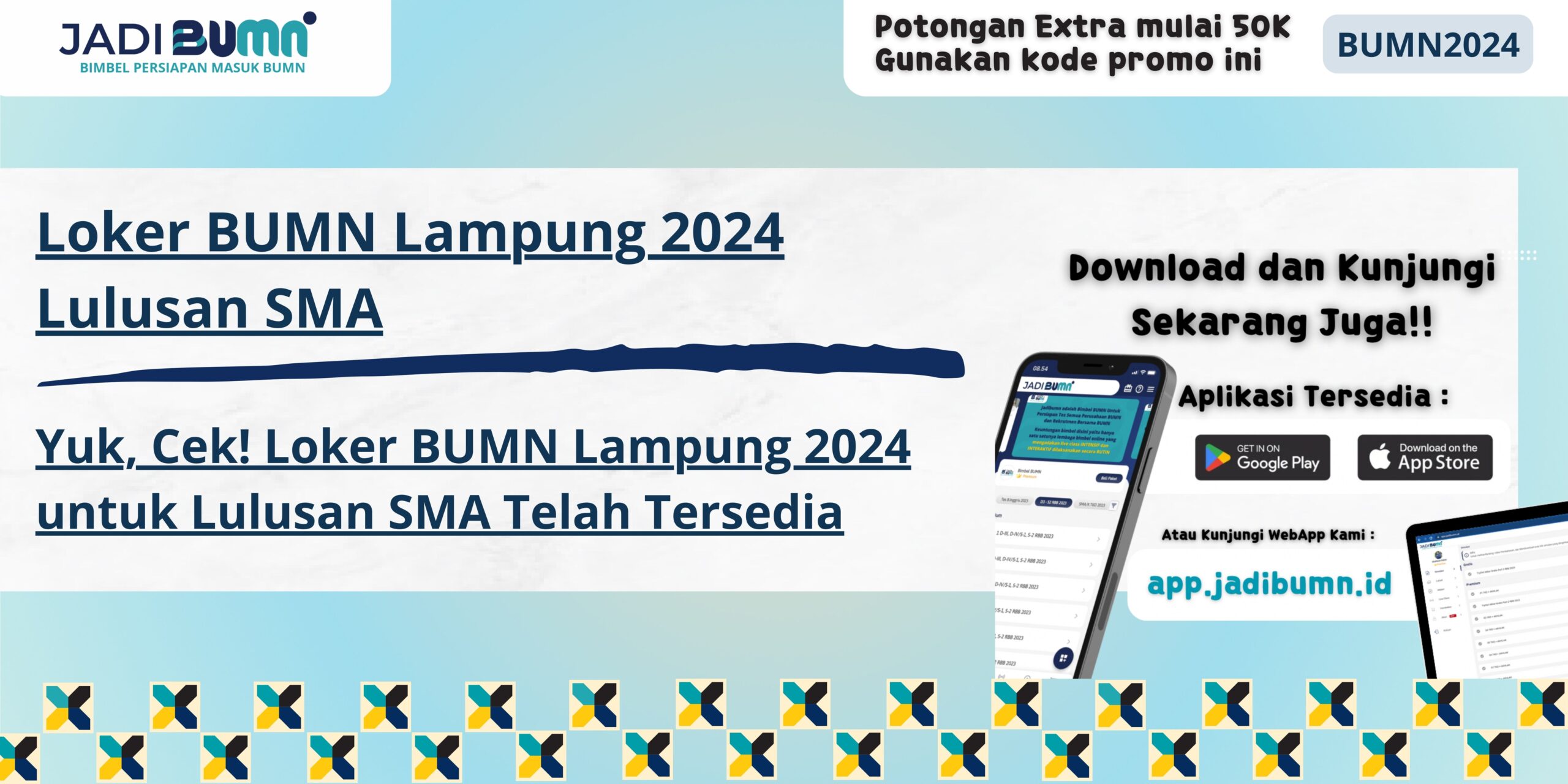 Loker BUMN Lampung 2024 Lulusan SMA - Yuk, Cek! Loker BUMN Lampung 2024 untuk Lulusan SMA Telah Tersedia