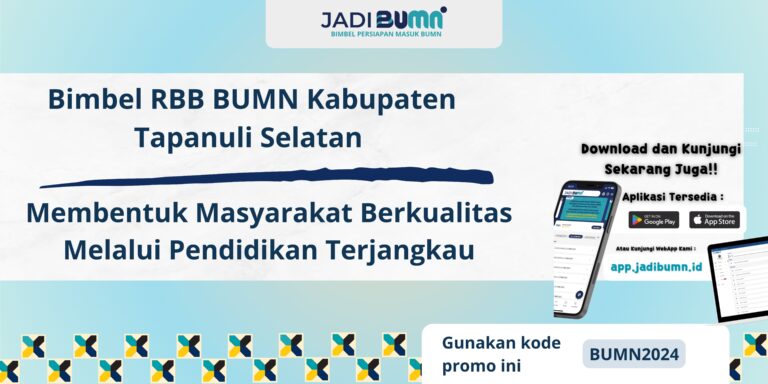 Bimbel RBB BUMN Kabupaten Tapanuli Selatan