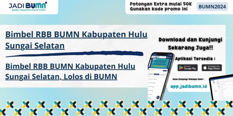 Bimbel RBB BUMN Kabupaten Hulu Sungai Selatan