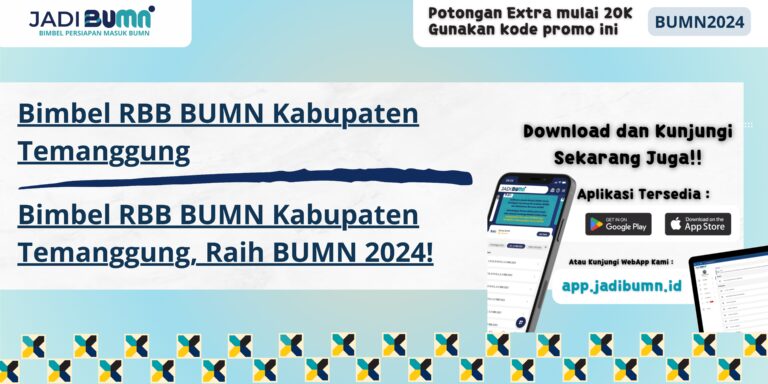 Bimbel RBB BUMN Kabupaten Temanggung