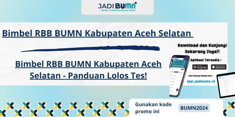 Bimbel RBB BUMN Kabupaten Aceh Selatan