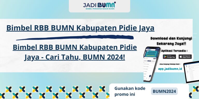 Bimbel RBB BUMN Kabupaten Pidie Jaya