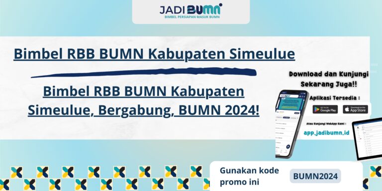 Bimbel RBB BUMN Kabupaten Simeulue