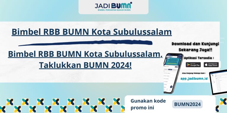 Bimbel RBB BUMN Kota Subulussalam