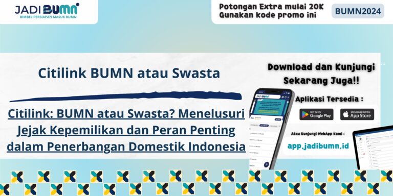 Citilink BUMN atau Swasta - Citilink: BUMN atau Swasta? Menelusuri Jejak Kepemilikan dan Peran Penting dalam Penerbangan Domestik Indonesia