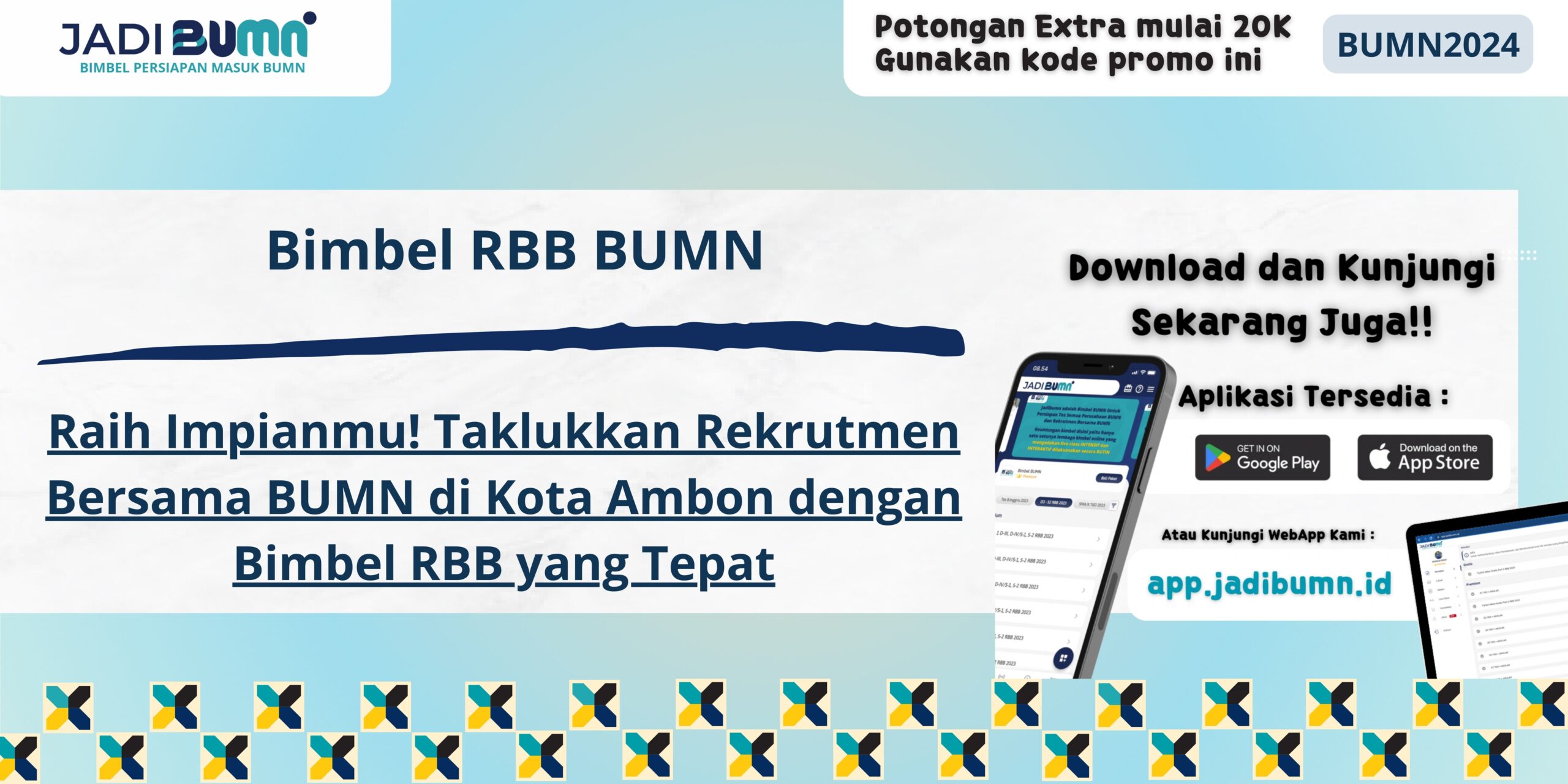 Bimbel RBB BUMN Kota Ambon - Raih Impianmu! Taklukkan Rekrutmen Bersama BUMN di Kota Ambon dengan Bimbel RBB yang Tepat