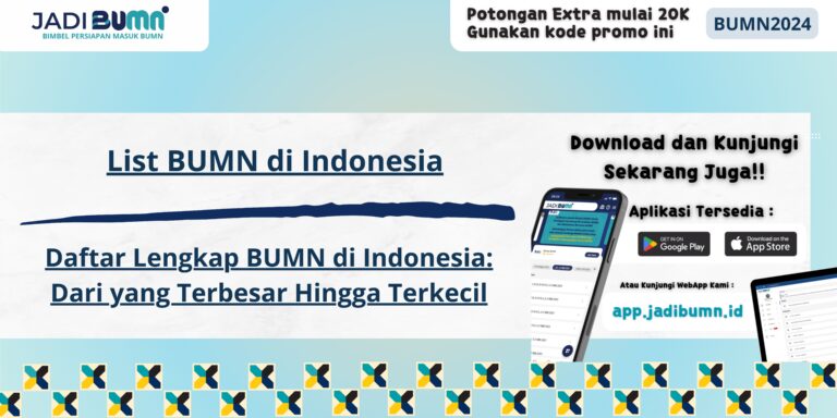 List BUMN di Indonesia - Daftar Lengkap BUMN di Indonesia: Dari yang Terbesar Hingga Terkecil