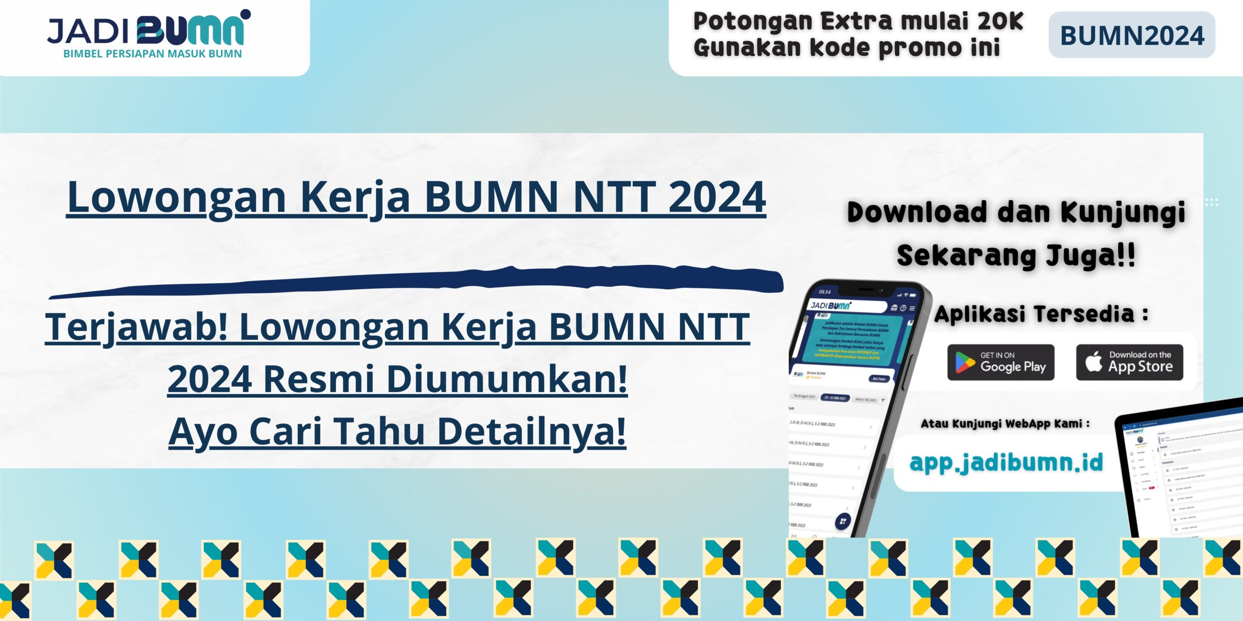 Lowongan Kerja BUMN NTT 2024 - Terjawab! Lowongan Kerja BUMN NTT 2024 Resmi Diumumkan! Ayo Cari Tahu Detailnya!