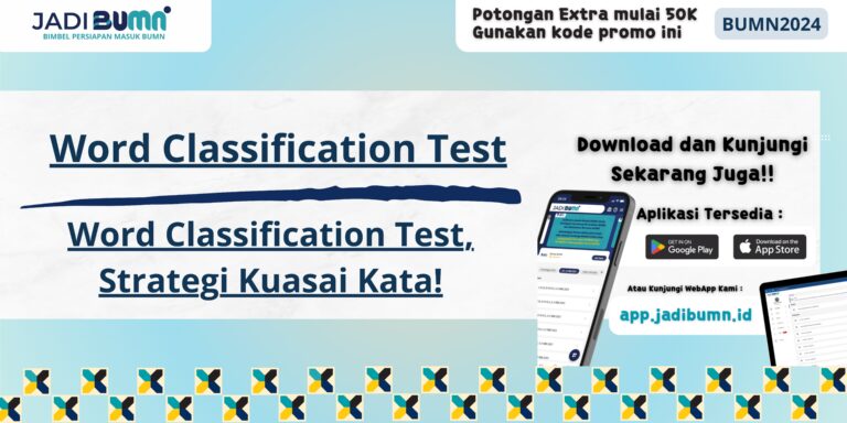 Word Classification Test, Strategi Kuasai Kata!