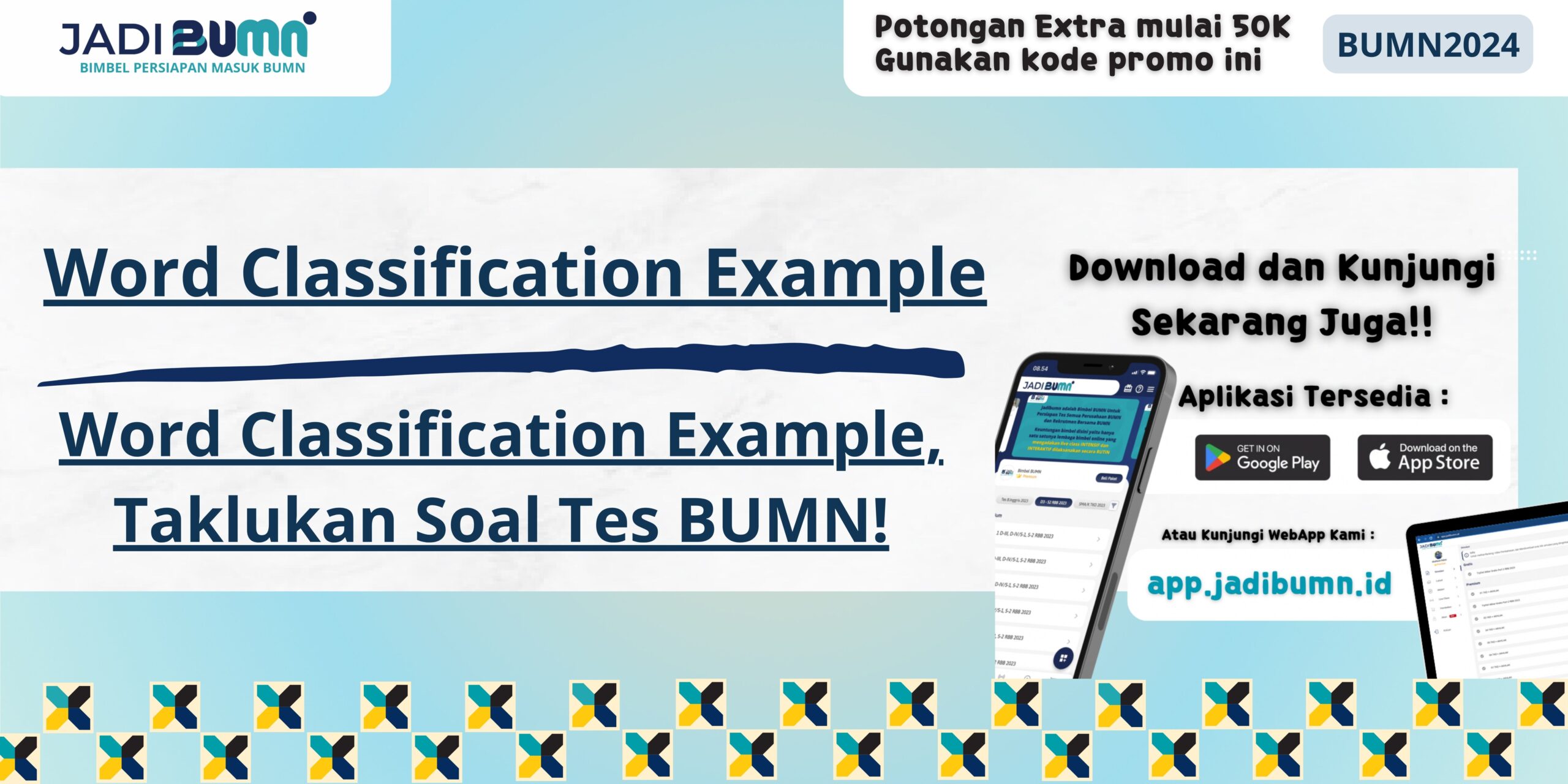 Word Classification Example, Taklukan Soal Tes BUMN!