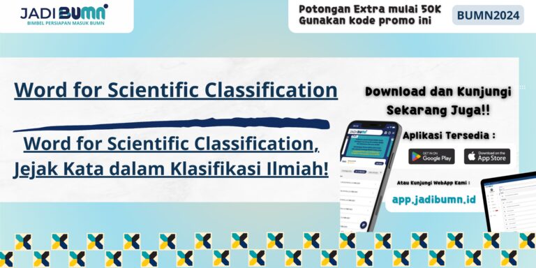 Word for Scientific Classification, Jejak Kata dalam Klasifikasi Ilmiah!