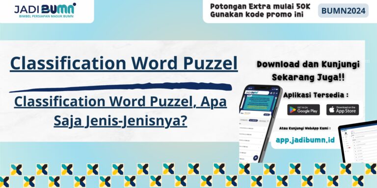 Classification Word Puzzel, Apa Saja Jenis-Jenisnya?