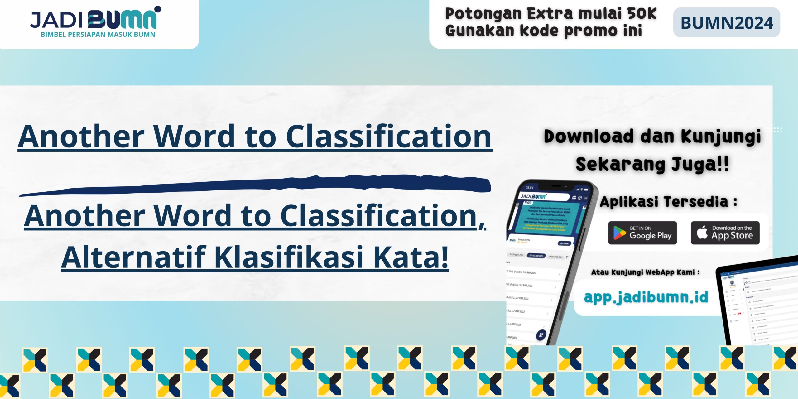 Another Word to Classification, Alternatif Klasifikasi Kata!