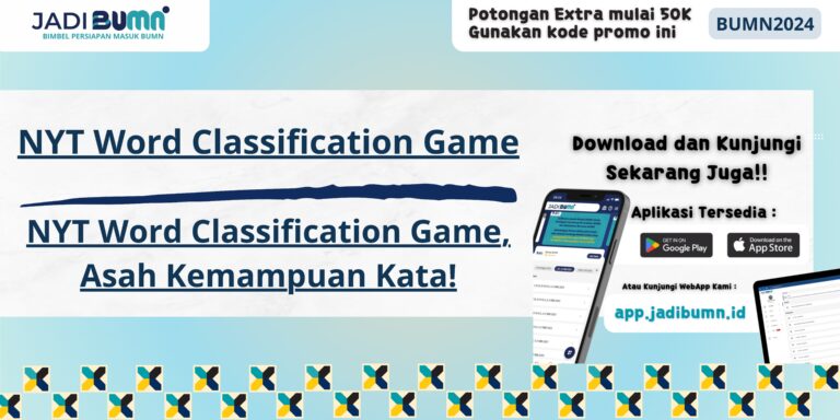 NYT Word Classification Game, Asah Kemampuan Kata!