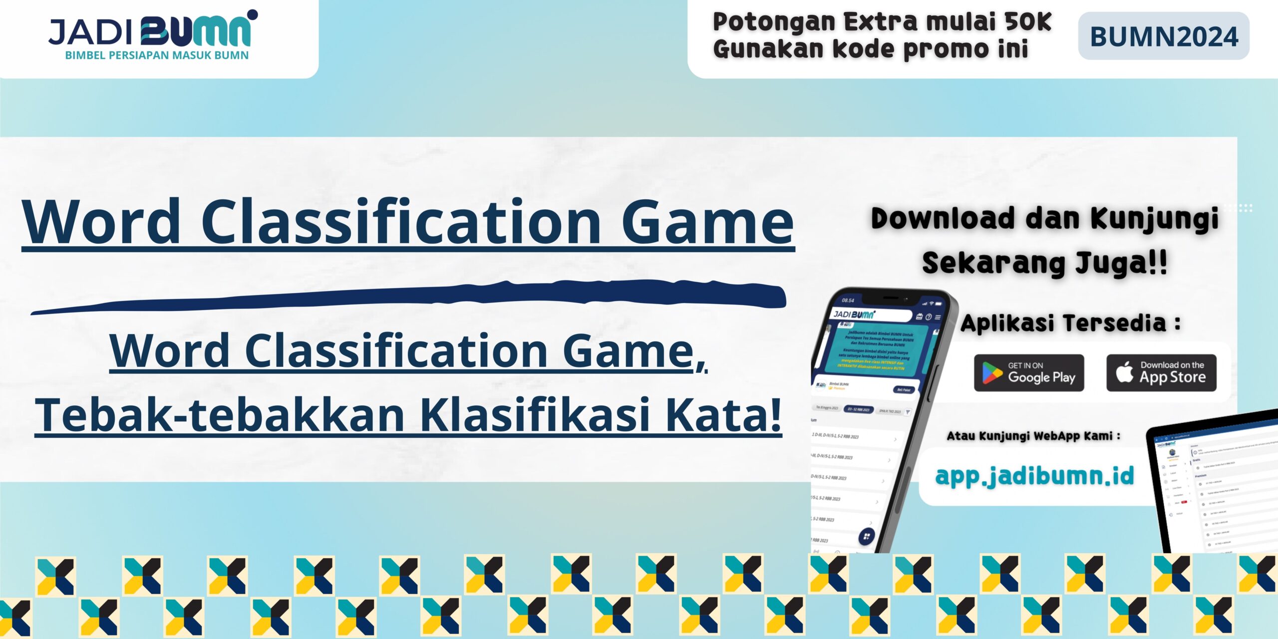 Word Classification Game, Tebak-tebakkan Klasifikasi Kata!