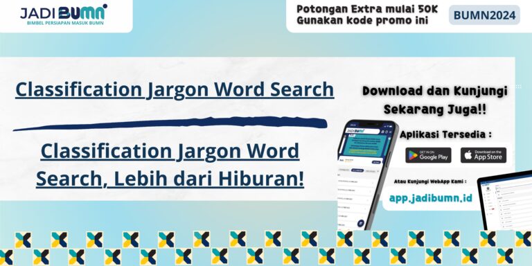 Classification Jargon Word Search, Lebih dari Hiburan!