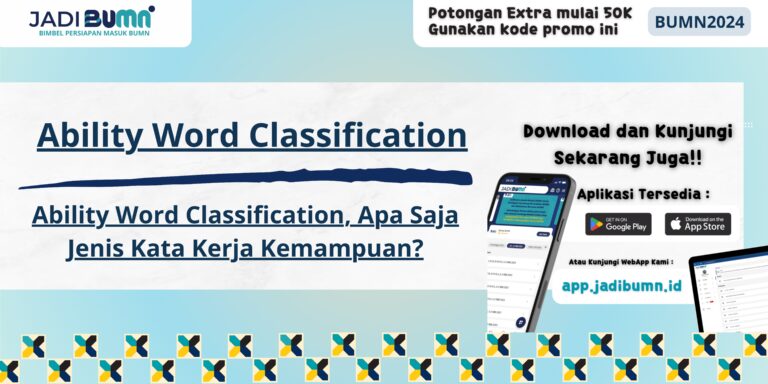 Ability Word Classification, Apa Saja Jenis Kata Kerja Kemampuan?