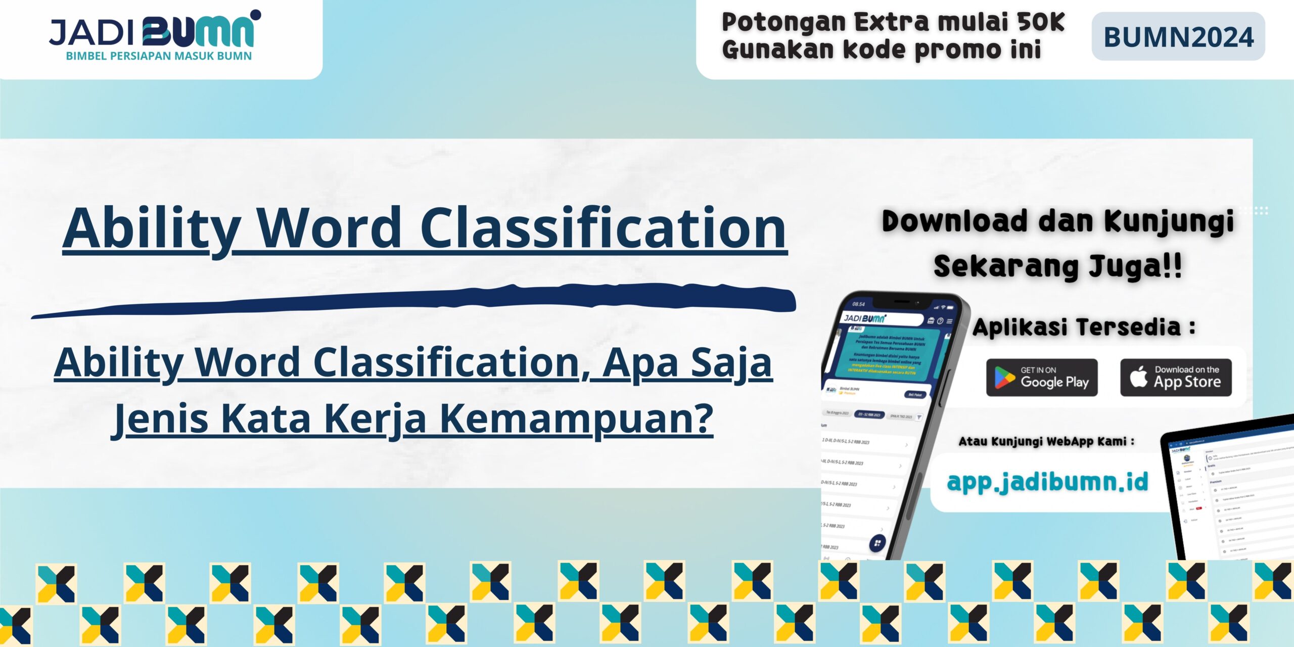 Ability Word Classification, Apa Saja Jenis Kata Kerja Kemampuan?