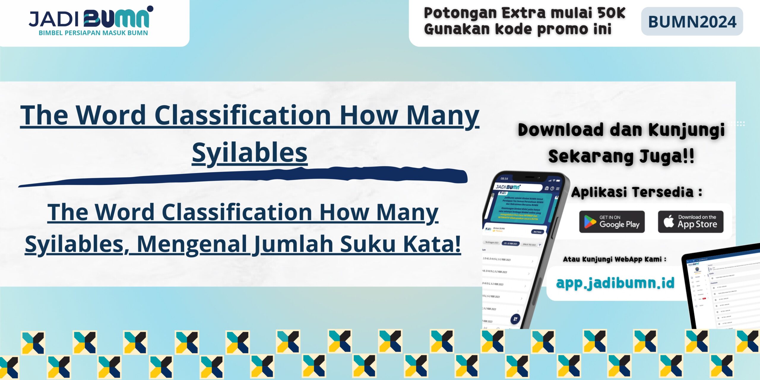 The Word Classification How Many Syilables, Mengenal Jumlah Suku Kata!