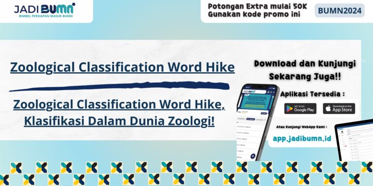 Zoological Classification Word Hike, Klasifikasi Dalam Dunia Zoologi!