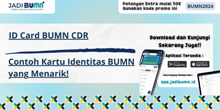 ID Card BUMN CDR - Contoh Kartu Identitas BUMN yang Menarik!