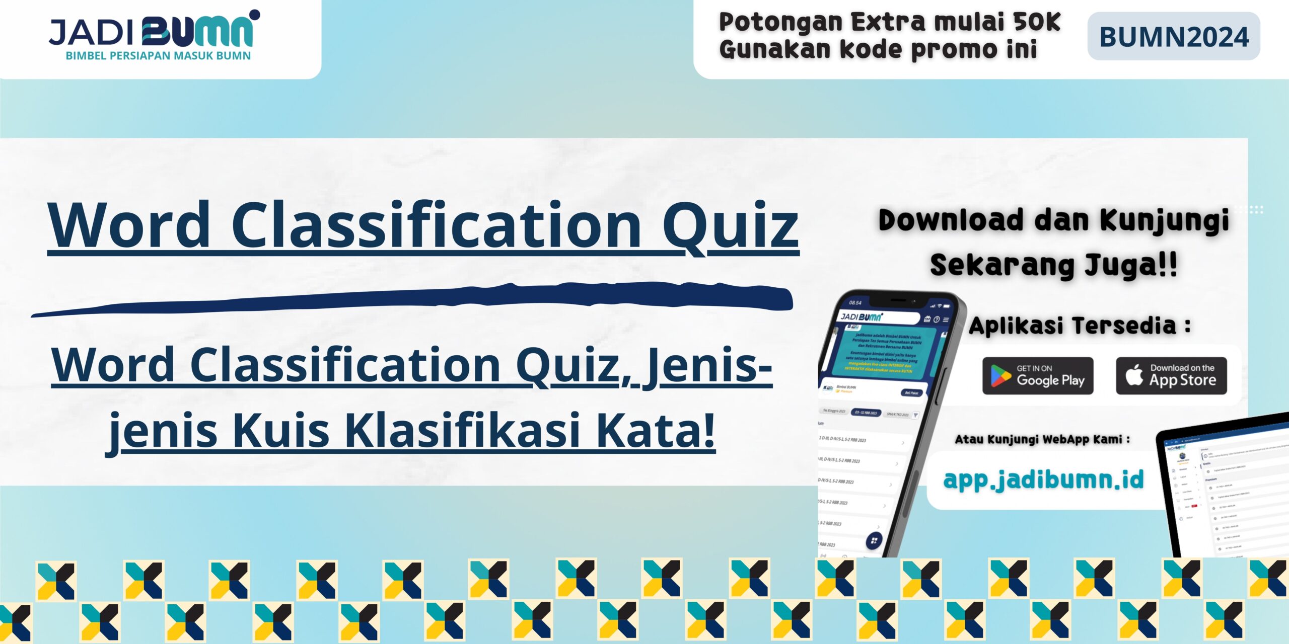 Word Classification Quiz, Jenis-jenis Kuis Klasifikasi Kata!