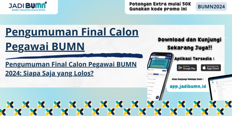 Pengumuman Final Calon Pegawai BUMN