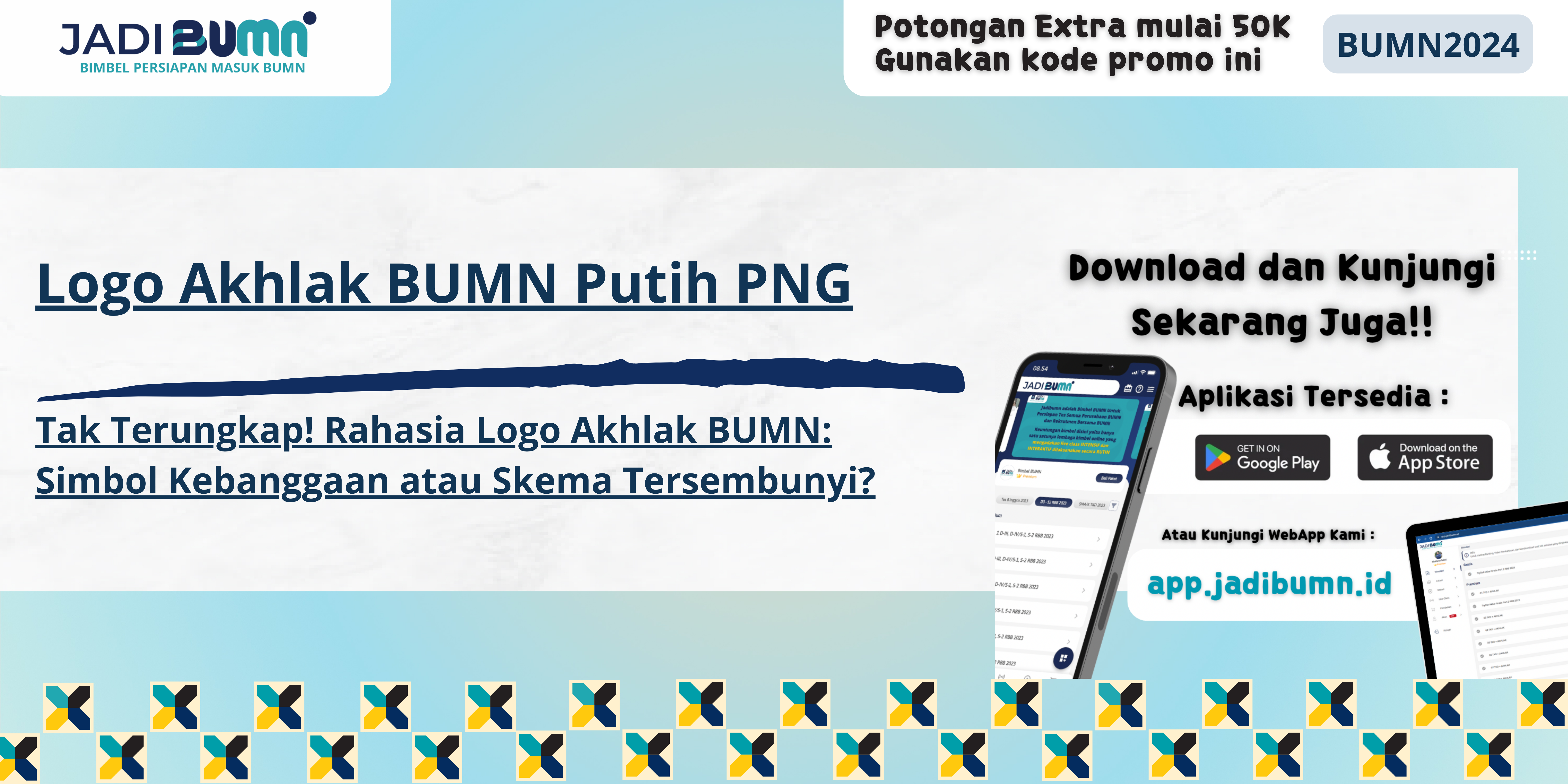 Logo Akhlak BUMN Putih PNG