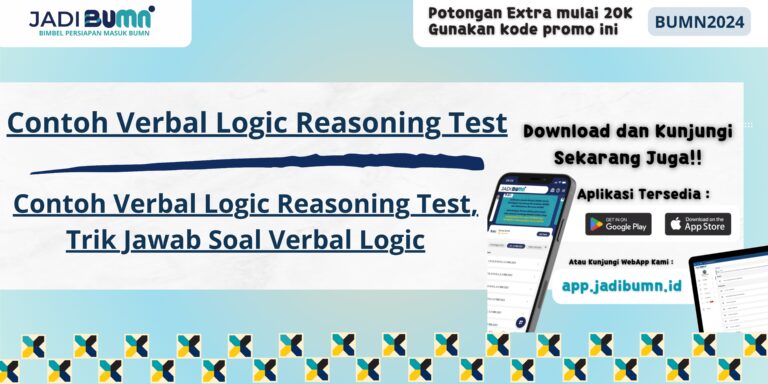 Contoh Verbal Logic Reasoning Test, Trik Jawab Soal Verbal Logic