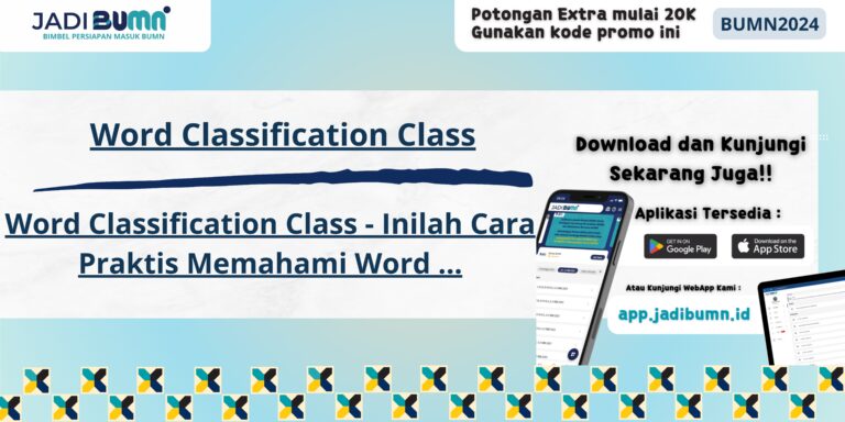 Word Classification Class