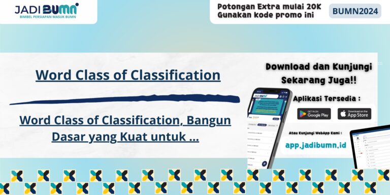 Word Class of Classification