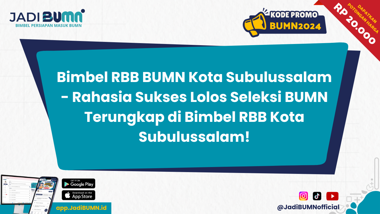 Bimbel RBB BUMN Kota Subulussalam